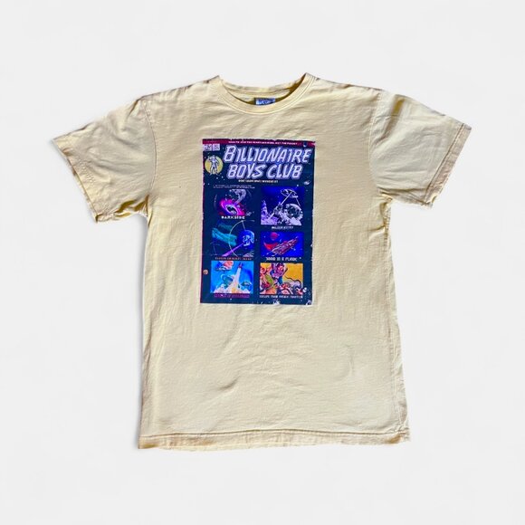 Billionaire Boys Club Space Comic Tee Cream Medium Vintage - Picture 2 of 9